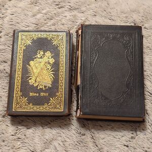 Antique German 1888 Religious Lutheran Hymnal Song Book & 1892 hymnal